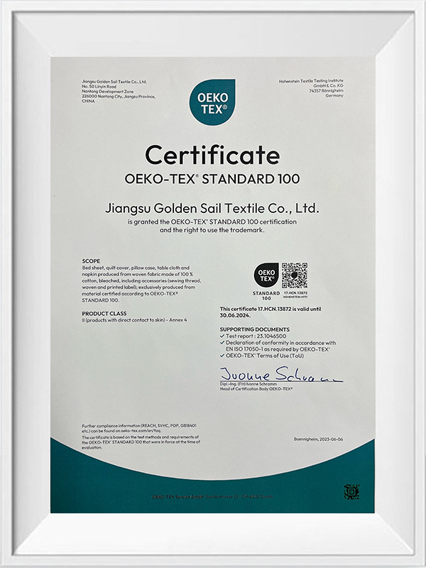 Certifikat oeko-tex standard 100